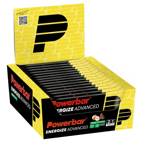 파워바 Energize Advanced 에너지 바 상자 헤이즐넛 초콜릿 55g 15 단위 7139705193