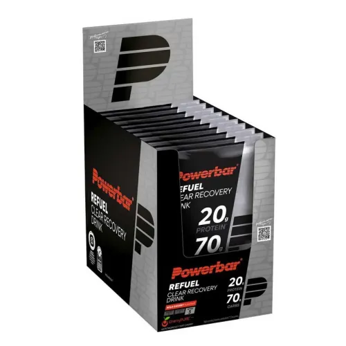 파워바 Refuel Clear Recovery 에너지 드링크 1회분 상자 야생 딸기 100g 10 단위 7142240125