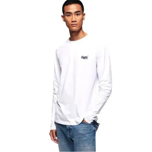 슈퍼드라이 Orange Label 빈티지 Embroidered 긴팔 티셔츠 136840874