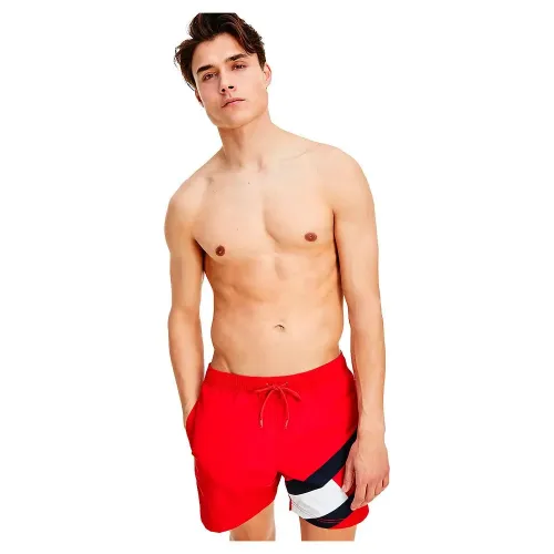 타미힐피거 Colour Blocked Slim Fit Mid Length 수영복 138092151