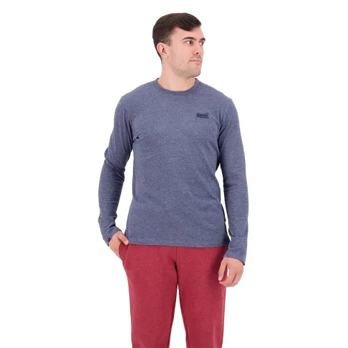 슈퍼드라이 빈티지 로고 Embroidered 긴팔 티셔츠 138561270