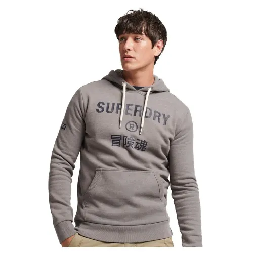 슈퍼드라이 빈티지 Corp 로고 Marl 후드티 139029126