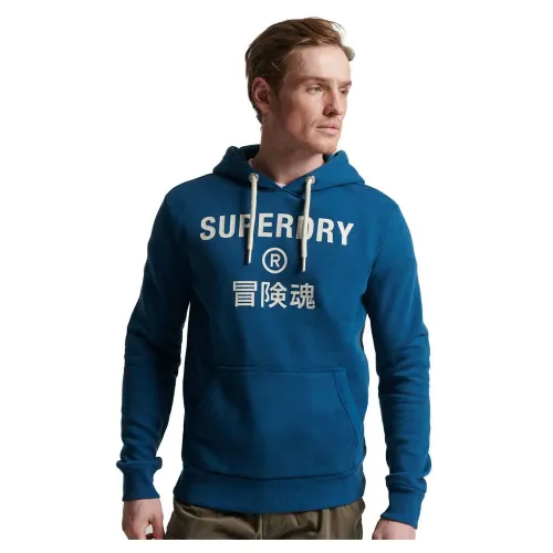 슈퍼드라이 빈티지 Corp 로고 Marl 후드티 139029127