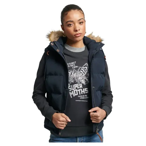 슈퍼드라이 빈티지 Everest Faux Fur 조끼 139030027