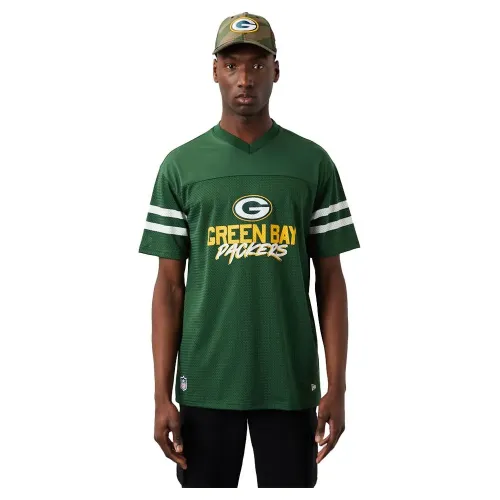 뉴에라 Green Bay Packers NFL Script Mesh 반팔 티셔츠 139039753