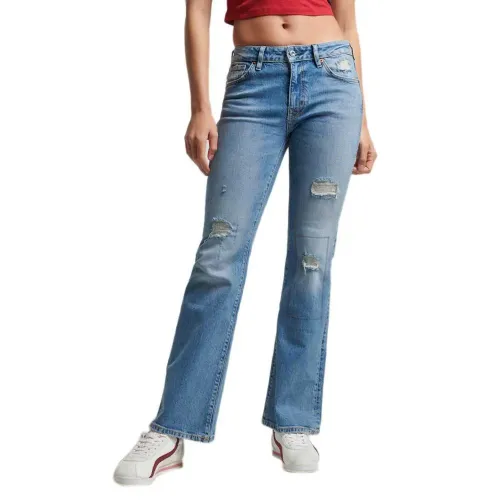 슈퍼드라이 빈티지 Mid Rise Slim Flare 청바지 139242724