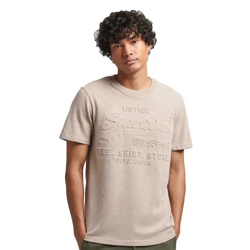 슈퍼드라이 빈티지 로고 Em보스ed 반팔 티셔츠 139445544