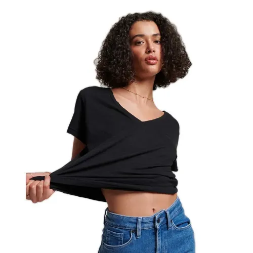 슈퍼드라이 Studios Slub Embroidered 반팔 V넥 티셔츠 139611421