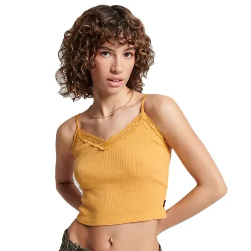 슈퍼드라이 빈티지 Rib Lace Trim 나시 상의 139780739
