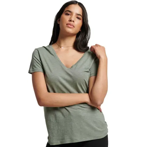 슈퍼드라이 Studios Slub Embroidered 반팔 V넥 티셔츠 139858709