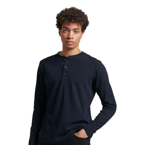 슈퍼드라이 Waffle Henley 긴팔 티셔츠 139948988