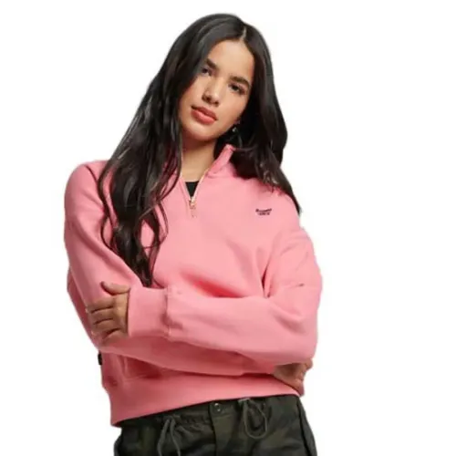 슈퍼드라이 에센셜 하프 지퍼 스웨터 140140689