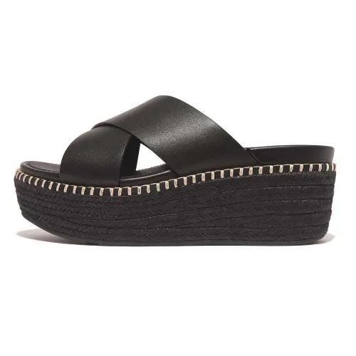 핏플랍 Eloise Espadrille 레더 Wedge Cross 슬리퍼 140168849