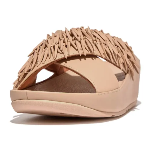 핏플랍 Rumba Beaded 레더 Cross 슬리퍼 140168991