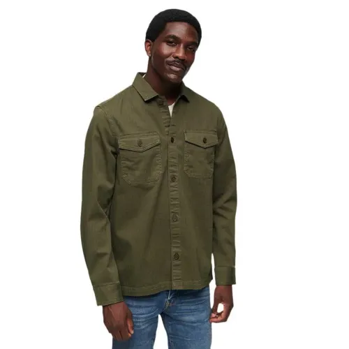 슈퍼드라이 Merchant Herringbone 긴팔 셔츠 140336450