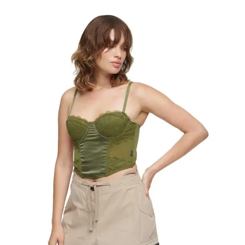 슈퍼드라이 Lace Satin Corset 나시 상의 140424510