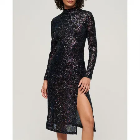 슈퍼드라이 Long Sleeves Backless 스파크ly Midi 원피스 140424515