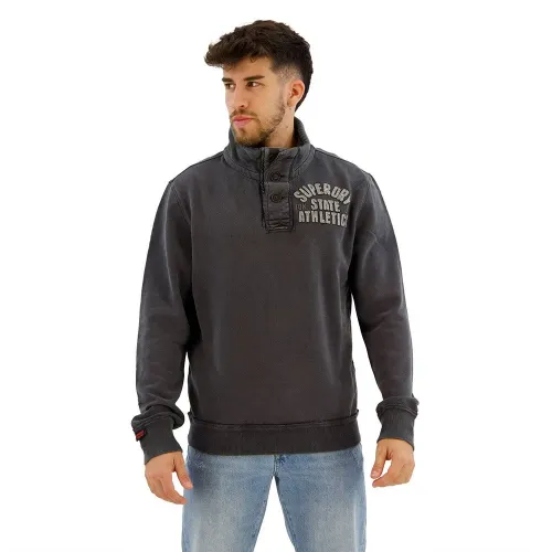 슈퍼드라이 빈티지 Athletic Henley 하프 지퍼 스웨터 140473809