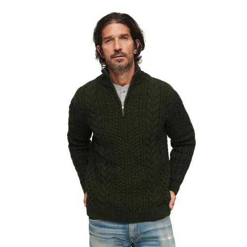 슈퍼드라이 빈티지 Jacob Henley 하프 지퍼 스웨터 140490831