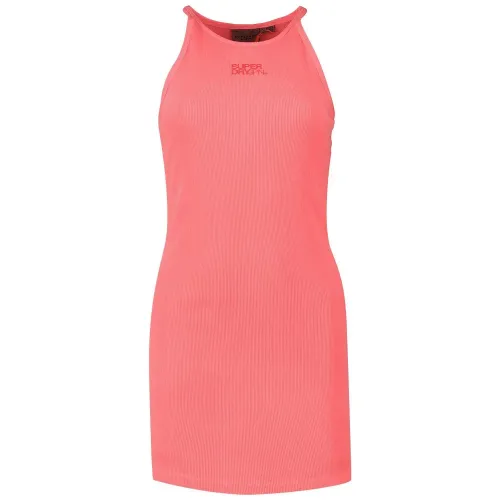 슈퍼드라이 Embroidered Rib Racer 나시 짧은 원피스 140588021