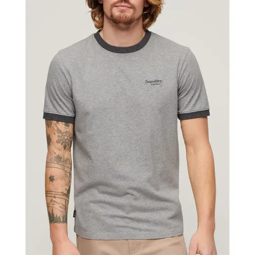 슈퍼드라이 Essential 로고 Ringer 반팔 티셔츠 140588136