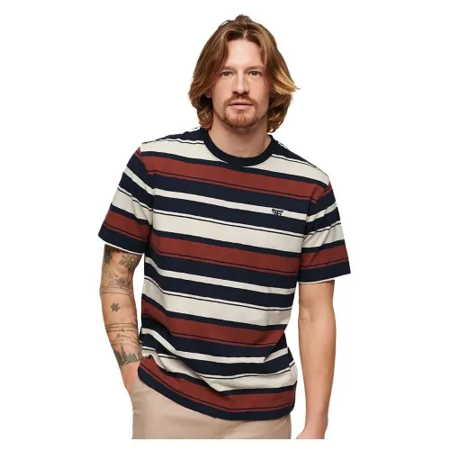 슈퍼드라이 Relaxed Fit Stripe 반팔 티셔츠 140588501