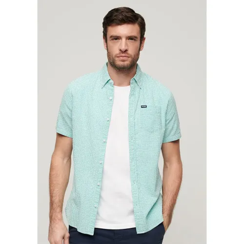 슈퍼드라이 Seersucker 반팔 셔츠 140588547