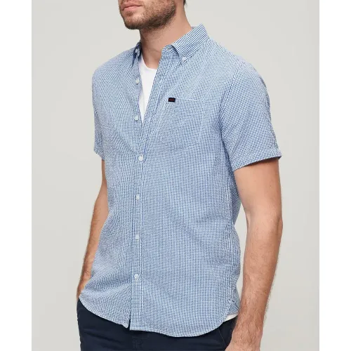 슈퍼드라이 Seersucker 반팔 셔츠 140588550