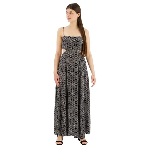 슈퍼드라이 Sheered Back 소매 없는 롱 원피스 140588551