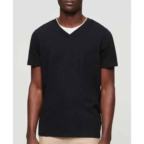 슈퍼드라이 Slub 반팔 V넥 티셔츠 140588568