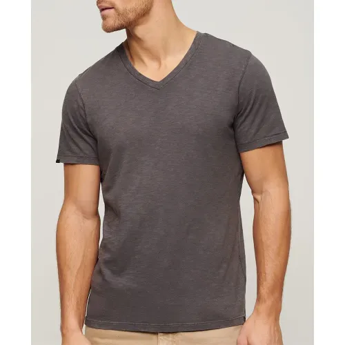 슈퍼드라이 Slub 반팔 V넥 티셔츠 140588569