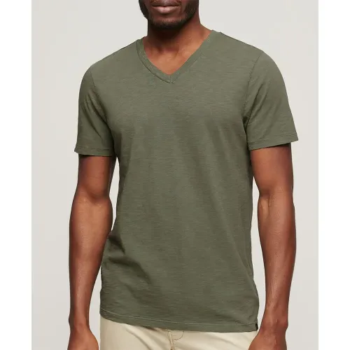 슈퍼드라이 Slub 반팔 V넥 티셔츠 140588579