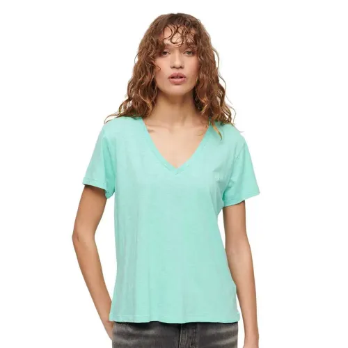 슈퍼드라이 Studios Slub Embroidered 반팔 V넥 티셔츠 140588728