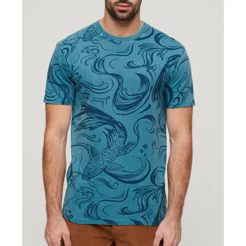 슈퍼드라이 빈티지 Overdye Printed 반팔 티셔츠 140588944