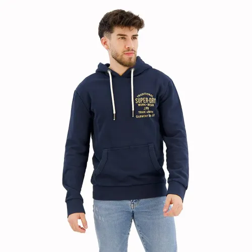 슈퍼드라이 Workwear Flock Chest 후드티 140589063