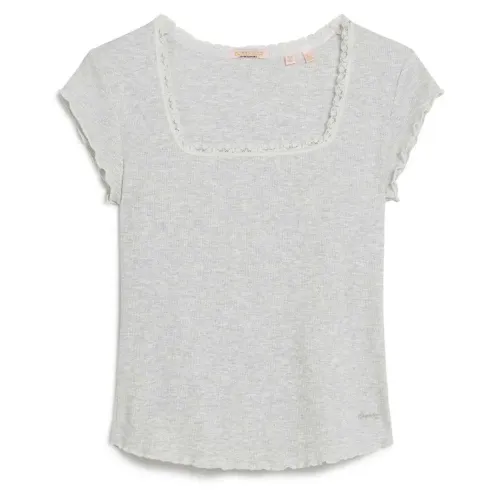 슈퍼드라이 에센셜 Square Neck 반팔 티셔츠 140623693