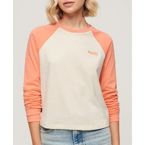 슈퍼드라이 에센셜 Logo Baseball 긴팔 티셔츠 140775266