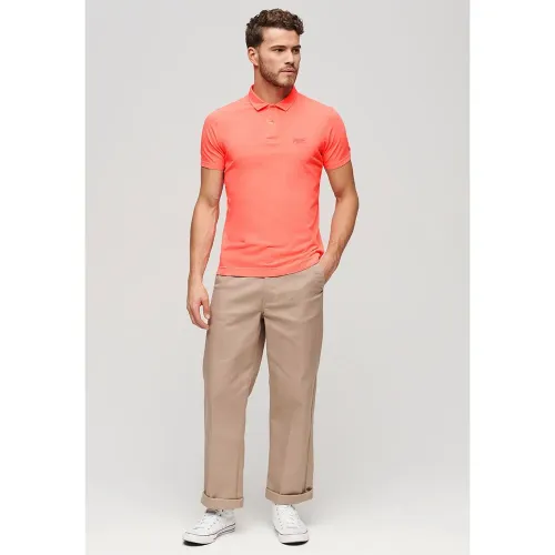 슈퍼드라이 Essential 로고 Neon 반팔 폴로 셔츠 140900869