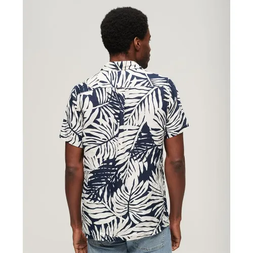 슈퍼드라이 Open Collar Print 반팔 셔츠 140900898