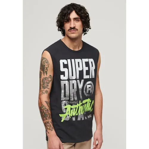 슈퍼드라이 Photographic 로고 민소매 티셔츠 140900903