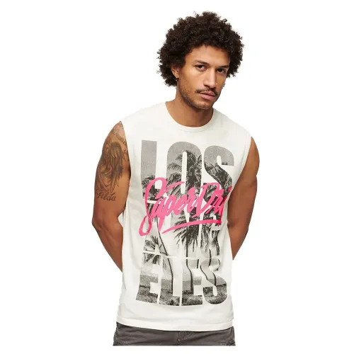 슈퍼드라이 Photographic 로고 민소매 티셔츠 140900904