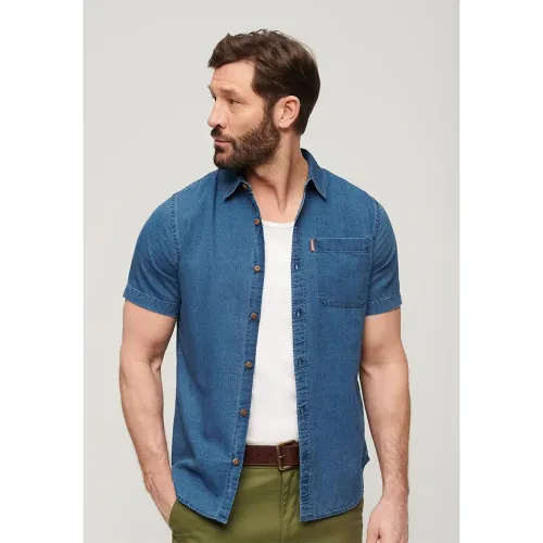 슈퍼드라이 빈티지 Loom 반팔 셔츠 140900929