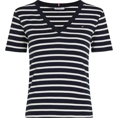 타미힐피거 Slim Cody 반팔 V넥 티셔츠 140925406