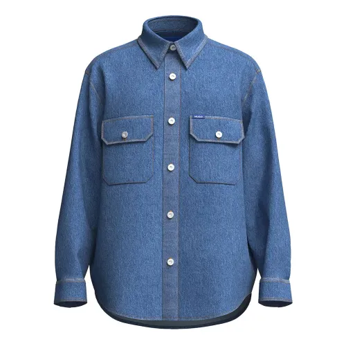 휴고 보스 Ebolt 10259366 BLUE 오버셔츠 140929206