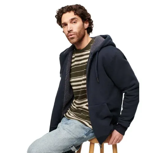 슈퍼드라이 Borg Lined 풀지퍼 스웨터 141110174