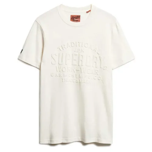 슈퍼드라이 Em보스ed 로고 Graphic 반팔 티셔츠 141110338