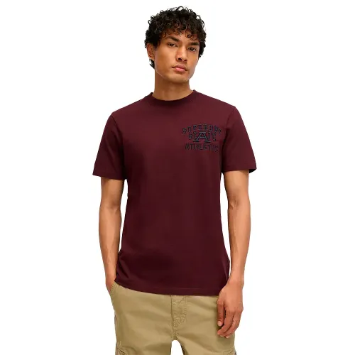 슈퍼드라이 Embroidered Superstate 로고 반팔 티셔츠 141110358