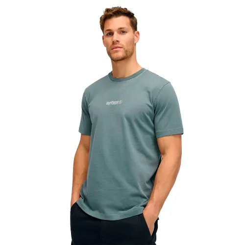 슈퍼드라이 Micro 로고 Graphic Loose 반팔 티셔츠 141110678