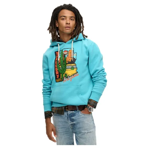 슈퍼드라이 Travel Postcard Graphic 후드티 141110991