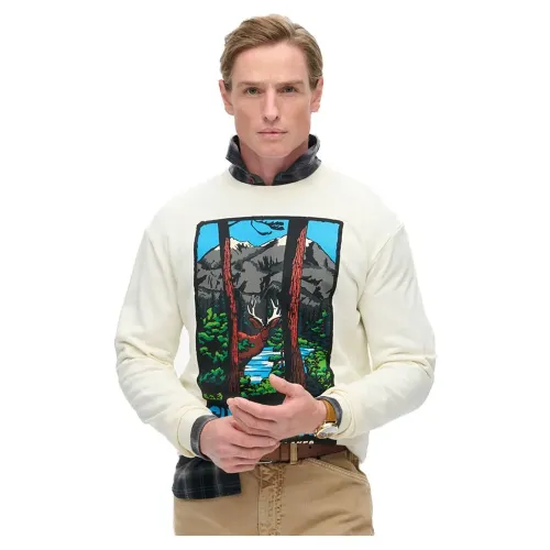 슈퍼드라이 Travel Postcard Graphic 스웨터 141110992